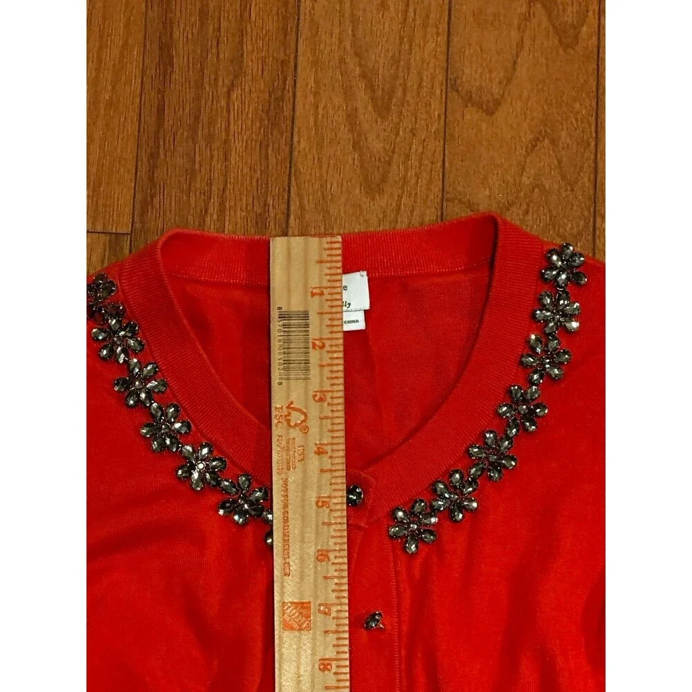 Kate Spade Women’s Jeweled Button Up Cardigan Size S